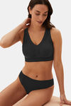 Marks & Spencer Padded Non Wired Full Coverage Cami Bra - Black Mix — thumbnail 1